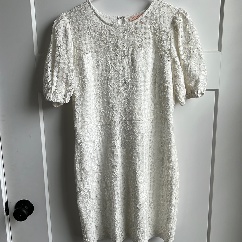 Off White Lace Mini Bodycon dress